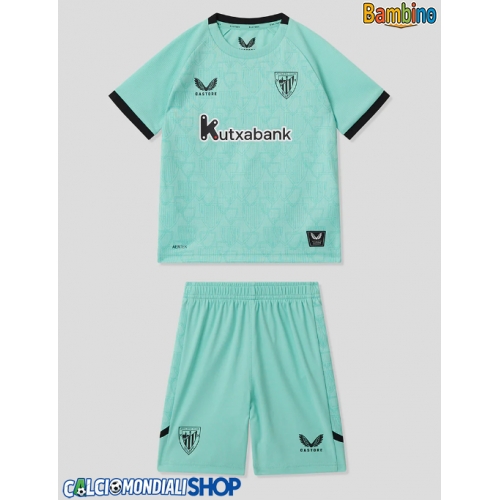 Maglie da calcio Athletic Bilbao Terza Maglia Bambino 2025-26 Manica Corta + Pantaloni corti)